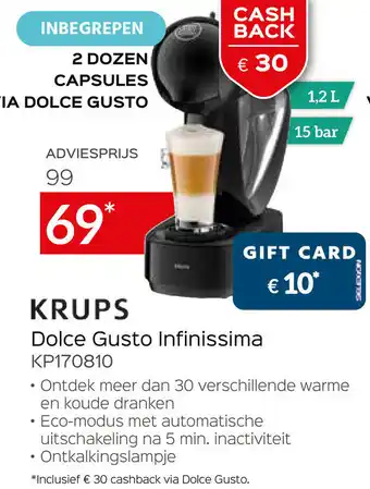 Exellent Krups Dolce Gusto Infinissima aanbieding