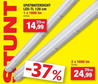 Hubo Spatwaterdicht Led-TL 120cm aanbieding