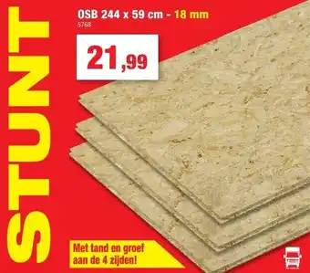 Hubo OSB 244x59cm aanbieding