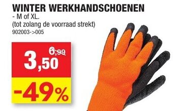 Hubo Winter Werkhandschoenen aanbieding