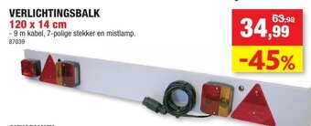 Hubo Verlichtingsbalk 120x14cm aanbieding