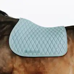 Decathlon Zadeldek voor paarden en pony's 500 strass groengrijs aanbieding