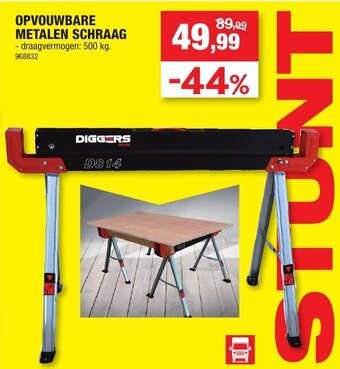 Hubo Opvouwbare Metalen Schraag aanbieding