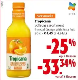 Colruyt Tropicana volledig assortiment aanbieding