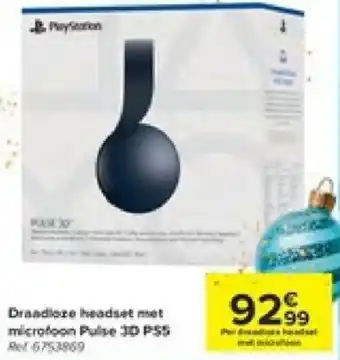 Carrefour Draadloze headset met microfoon Pulse 3D PS5 aanbieding