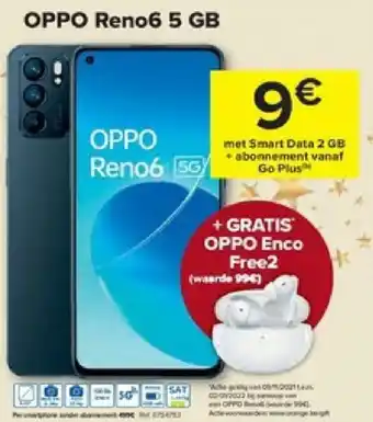 Carrefour Oppo Reno6 5gb aanbieding