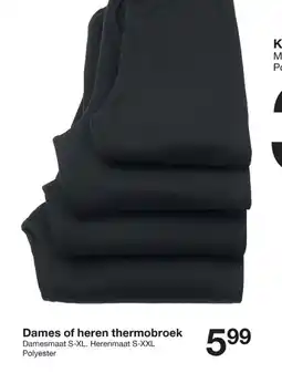 Zeeman Dames of heren thermobroek aanbieding
