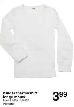 Zeeman Kinder thermoshirt lange mouw aanbieding
