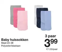 Zeeman Baby huissokken aanbieding