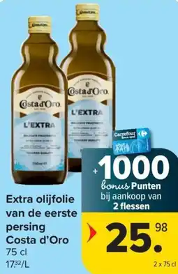 Carrefour Market Costa d'Oro Extra olijfolie van de eerste persing aanbieding
