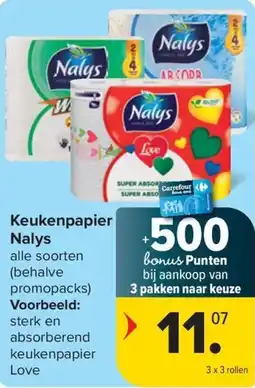 Carrefour Market Nalys Keukenpapier aanbieding