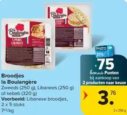 Carrefour Market la Boulangère Broodjes aanbieding