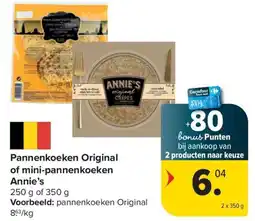 Carrefour Market Annie's Pannenkoeken Original of mini-pannenkoeken aanbieding