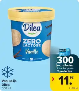 Carrefour Market Dilea Vanille-ijs aanbieding