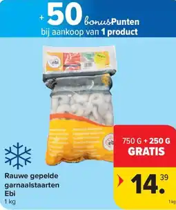 Carrefour Market Ebi Rauwe gepelde garnaalstaarten aanbieding