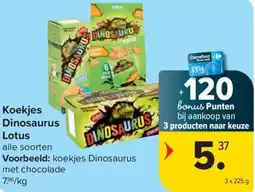 Carrefour Market Lotus Koekjes Dinosaurus aanbieding