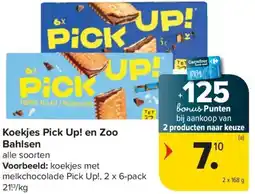 Carrefour Market Bahlsen Koekjes Pick Up! en Zoo aanbieding