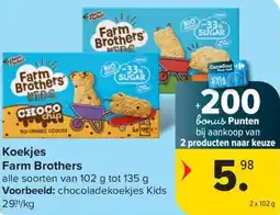 Carrefour Market Farm Brothers Koekjes aanbieding