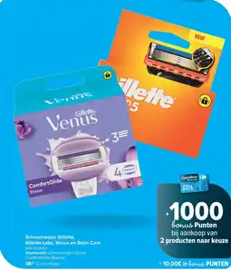 Carrefour Market Scheermesjes Gillette, Gillette Labs, Venus en Satin Care aanbieding