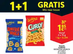 Cora Lorenz monster munch of curly snacks aanbieding