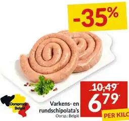 Intermarché Varkens-en rundschipolata's aanbieding