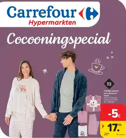 Carrefour 3-delige pyjama voor dames of heren aanbieding