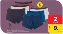 Carrefour Set van 3 boxers Basic voor heren aanbieding