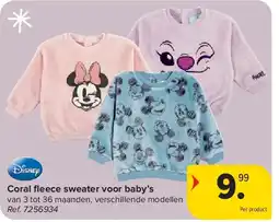 Carrefour Coral fl eece sweater voor baby’s aanbieding