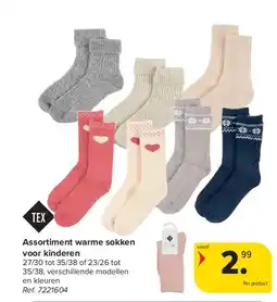 Carrefour Assortiment warme sokken voor kinderen aanbieding