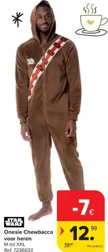Carrefour Onesie Chewbacca voor heren aanbieding