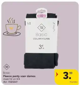 Carrefour Fleece panty voor dames aanbieding