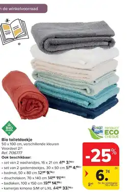 Carrefour Bio toiletdoekje aanbieding