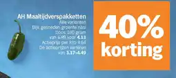 Albert Heijn AH Maaltijdverspakketten aanbieding