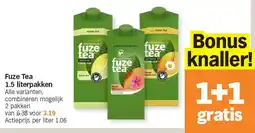 Albert Heijn Fuze Tea 1.5 literpakken aanbieding