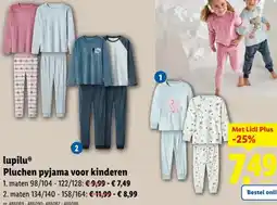 Lidl lupilu Pluchen pyjama voor kinderen aanbieding