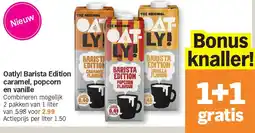 Albert Heijn Oatly! Barista Edition caramel, popcorn en vanille aanbieding