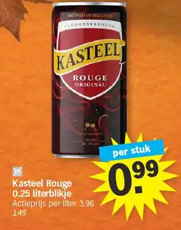Albert Heijn Kasteel Rouge 0.25 literblikje aanbieding