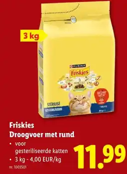 Lidl Friskies Droogvoer met rund aanbieding