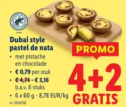 Lidl Dubai style pastel de nata aanbieding