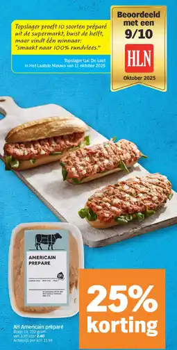 Albert Heijn AH Americain préparé aanbieding