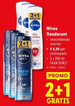 Lidl Nivea Deodorant aanbieding