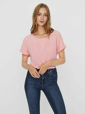 Berca Shoes Vero Moda T- Shirts Ellen - Roze aanbieding