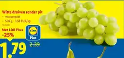 Lidl Witte druiven zonder pit aanbieding