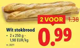 Lidl Wit stokbrood aanbieding