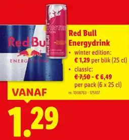 Lidl Red Bull Energydrink aanbieding