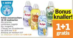 Albert Heijn Robijn wasverzachters 38-39 wasbeurten aanbieding