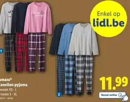 Lidl esmaraⓇ Flanellen pyjama aanbieding
