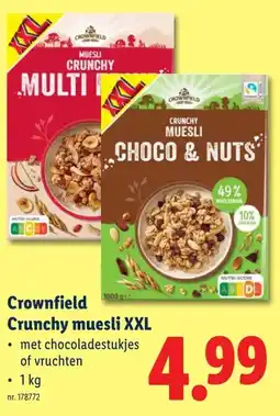 Lidl Crownfield Crunchy muesli XXL aanbieding