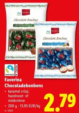 Lidl Favorina Chocoladebonbons aanbieding