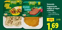 Lidl Vemondo Vegetarische stukjes of vegan schnitzel aanbieding